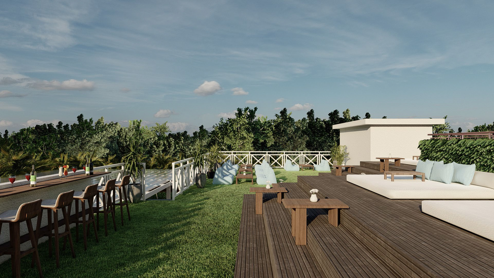 Rooftop Lounge Area - IZE Canggu